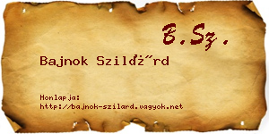 Bajnok Szilárd névjegykártya