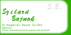 szilard bajnok business card